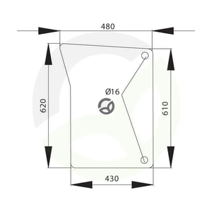 Vetrobransko steklo - spodnje - Kramp L151752N
