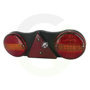 Zadnja LED luč - leva - pravokotna - 12V - amber/rdeča - pritrditev s vijakom - 424x75mm - Britax L14215L12V