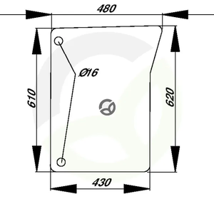 Vetrobransko steklo - spodnje - Kramp L151753N