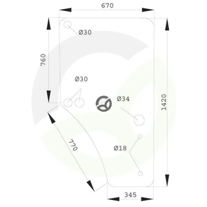 Steklo desnih vrat - Kramp L169103KR