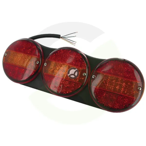 Zadnja LED luč - pravokotna - 12V - jantarna/rdeča - za pritrditev - 424x75mm - 1-pinski - Britax L14100L12V
