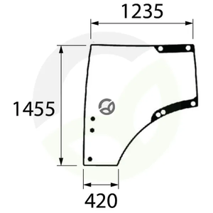 Steklo vrat - levo - Kramp L212967KR