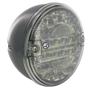 LED luč za vzvratno vožnjo - okrogla - 24V - prozorna - pritrjena z vijakom - Ø 140mm - 1 LED - Britax L1402L24V