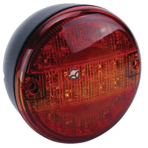 Zadnja LED luč - okrogla - 24V - amber/rdeča - pritrjena z vijakom - Ø 140mm - Britax L1410L24V