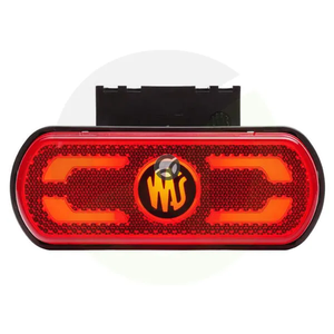 Pozicijska luč LED - rdeča - pravokotna - 12-24V - 133.8x53x25mm - SAFETY LINE - Kramp LA30081