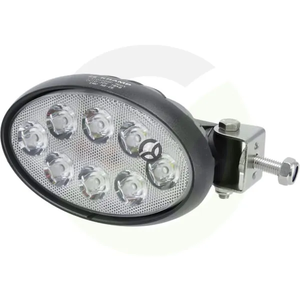 Delovna luč LED - ovalna - 56W - 5320lm - 10/30V - 160x129x68mm - vtič Deutsch - točkovni snop - 8 LED - Kramp LA10558SP