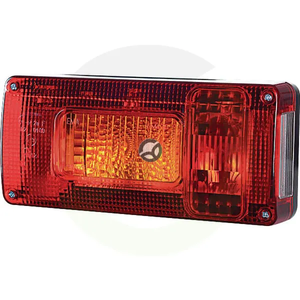 Zadnja luč L 5/21W - pravokotna - 12/24V - bela/oranžna/rdeča - 218x54 -5x100mm - Gopart LA45015