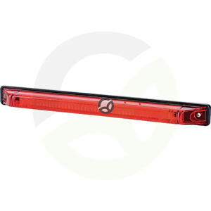 Pozicijska luč LED - 0.5/1W - pravokotna - 12/24V - rdeča - 255x24x27mm - 2 LED - Gopart LA35060