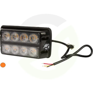Utripajoča opozorilna lučka LED - 24W - 12-24V - jantarna - vijačna - 132x66x30mm - 8 LED - Kramp LA20012