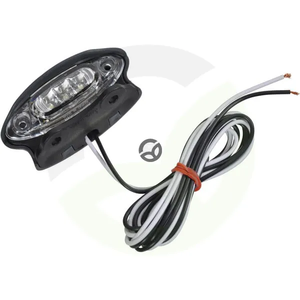 Luč za osvetlitev registrske tablice 5W - ovalna - 12/24V - prozorna - privijačena - 87x38x39mm LA26256