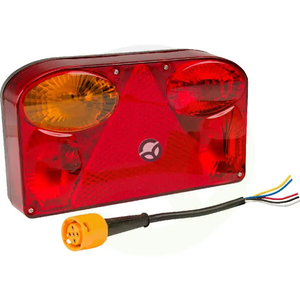 Zadnja luč L pravokotna - 12/24V - 235x135x52mm - bajonet 5-pinska - Gopart LA45029L