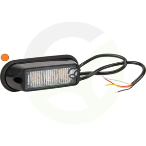 Utripajoča opozorilna lučka LED - 6W - 12-24V - jantarna - vijačna - 106x34x30mm - 3 LED - Kramp LA20009