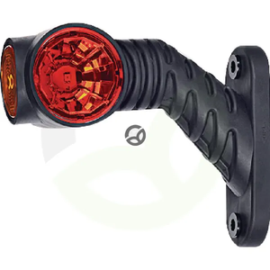 Pozicijska luč levo LED - 0,7/1,4 W - 12-24 V - bela/oranžna/rdeča - 110x55x125 mm - 3 LED - Kramp LA30016