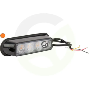 Utripajoča opozorilna lučka LED - 12W - 12-24V - jantarna - vijačna - 132x34x30mm - 4 LED - Kramp LA20011