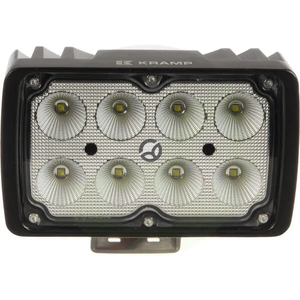 Delovna luč LED - 40W - 4000lm - pravokotna - bela - 152x75x108mm Deutsch vtič - širok snop - 8 LED diod - Kramp LA10414