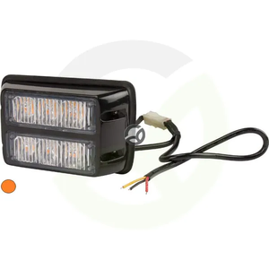 Opozorilna lučka LED - 18W - 12-24V - oranžna - na vijake - 106x66x30mm - 6 LED - LA20010