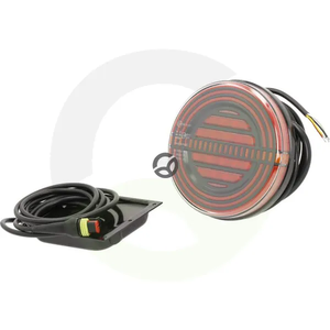Multifunkcijska zadnja luč LED - okrogla - 12V (integriran upor) - Ø 142 mm - LA40072