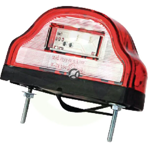 LED luč za osvetlitev registrske tablice - 12-24V - rdeča - 101x58.5x59.6mm - Kramp LA41001