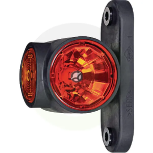 Pozicijska luč LED - 0,7/1,4 W - 12/24 V - bela/oranžna/rdeča - 100x55x64mm - 3 LED diode - Kramp LA30014