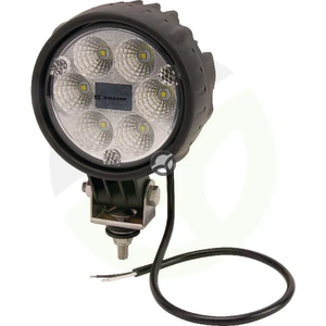 Delovna luč LED - 24W - 1500lm - okrogla - 10/30V - Ø 117mm - širok snop - 6 LED - LA10009