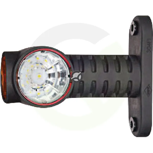 Pozicijska luč LED - 0.7/1.4W - 12/24V - bela/oranžna/rdeča - 100x55x118mm - 3 LED - Kramp LA30015