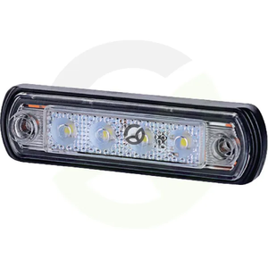 Pozicijska lučka LED - 0,5/1W - pravokotna - 12/24V - bela - 82x31x15mm - 4 LED diod - Gopart LA35056
