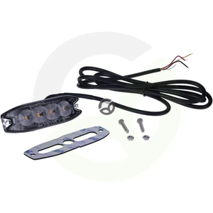 Utripajoča opozorilna lučka - oranžna - 4 LED - Kramp LA20074