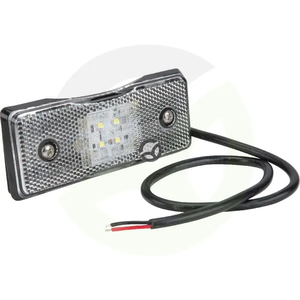 Pozicijska luč LED - pravokotna - 12/24V - bela - na vijak - Britax L4600LDV