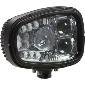 Žaromet LED - RH 55W - pravokoten - 12-24V - 214x172x110mm Deutsch plug - ogrevan - Kramp LA10214