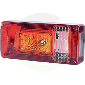 Zadnja luč D 5/21W - pravokotna - 12/24V - bela/oranžna/rdeča - 218x54 -5x100mm - Gopart LA45014