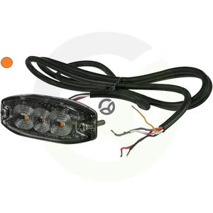 Utripajoča opozorilna lučka - oranžna - 3 LED - Kramp LA20073