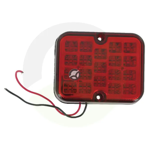 LED meglenka - kvadratna - 12-24V - rdeča - 101x80.7x30mm - Gopart LA91263GP