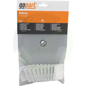 Plastični odsevnik - bel - kvadraten - Gopart LA75010