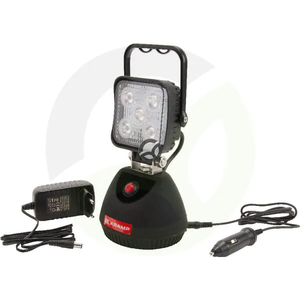 Delovna luč LED - 15W - 900lm - 11-36V - črna - 192,5x115x DC vtič - 5 LED - LA80001