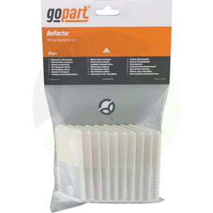Pravokoten plastični odsevnik - bel - Gopart LA75001