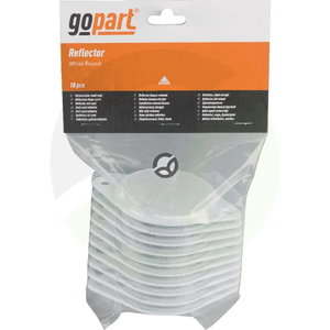 Plastični odsevnik - bel - okrogel - Gopart LA75016