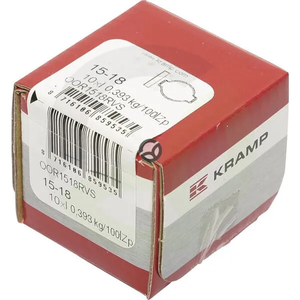 Dvojna inox ušesna objemka 15-18 mm - Kramp OOR1518RVS