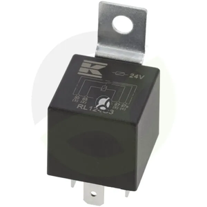 Mini rele 24V - preklopni - 30A/40A - z nosilcem - Kramp RL124C3