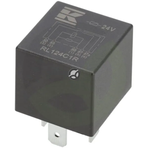 Mini rele 24V - preklopni - 30A/40A - z upornikom - brez nosilca - Kramp RL124C1R
