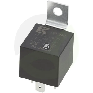 Mini rele 24V - normalno odprt - 20A - z upornikom - z nosilcem - Kramp RL124A3R