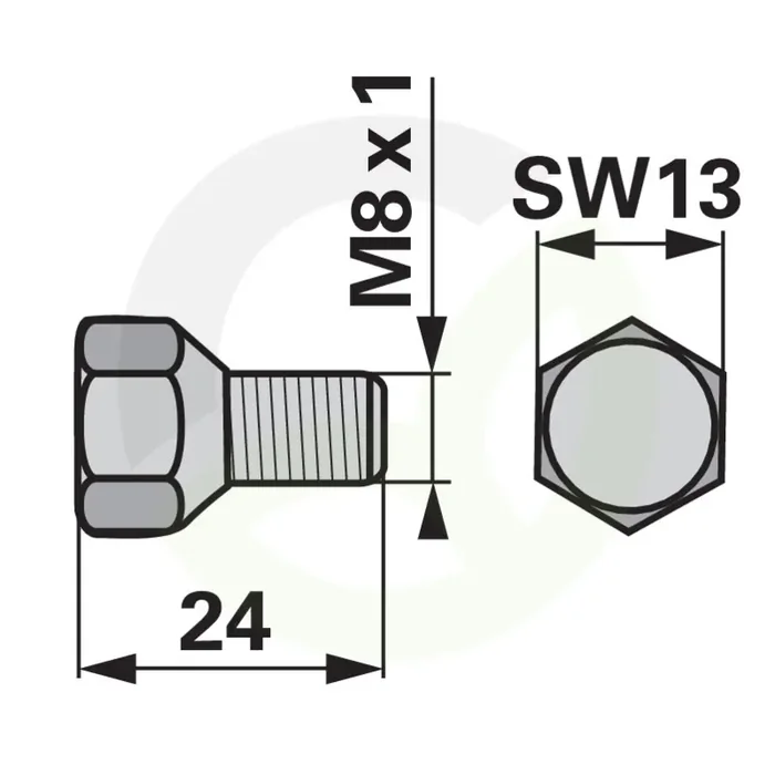 Vgrezni vijak M8x24, Aebi 100.8952