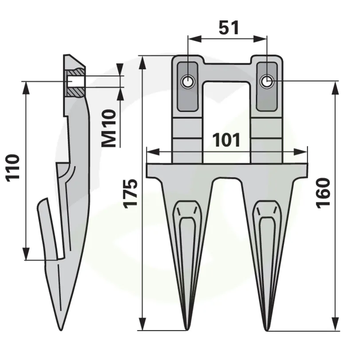Dvojni prst ESM 3310300