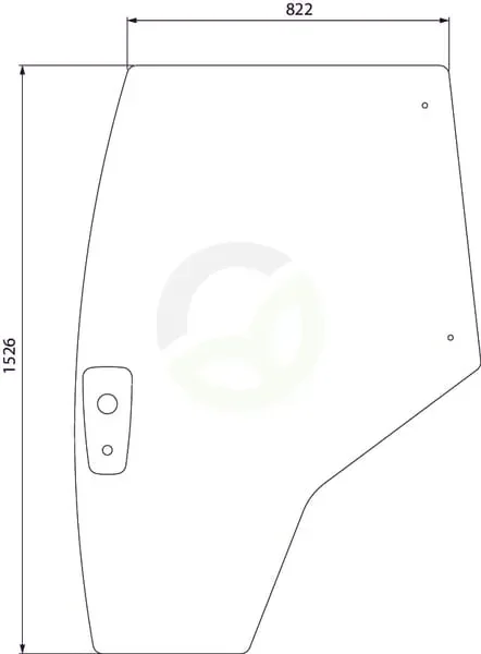 Steklo vrat levo - Kramp 4353783M2N