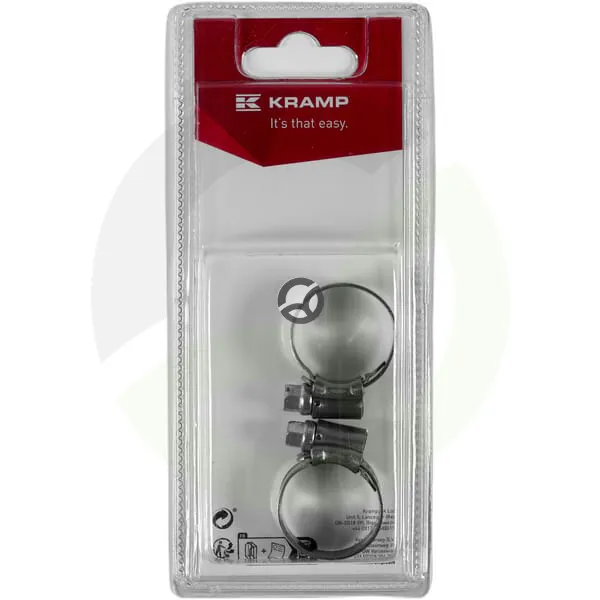 Objemka za cev iz nerjavečega jekla 15 mm - 24 mm (2) - Kramp Blister KRRVS1524P02B